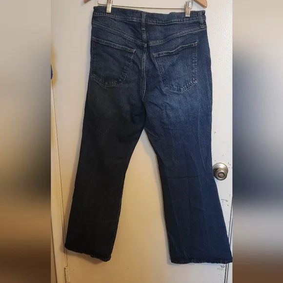 Universal Thread Dark Blue Women High Rise Flare Jeans - Picture 5 of 5